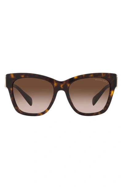 Shop Michael Kors Empire 55mm Gradient Cat Eye Sunglasses In Dk Tort