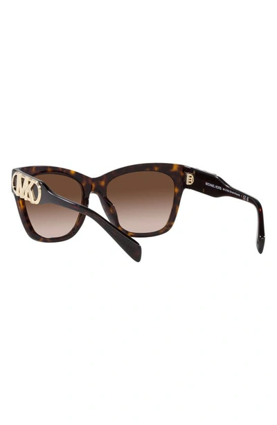 Shop Michael Kors Empire 55mm Gradient Cat Eye Sunglasses In Dk Tort