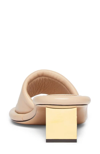 Shop Fendi Cut Baguette Slide Sandal In Buff