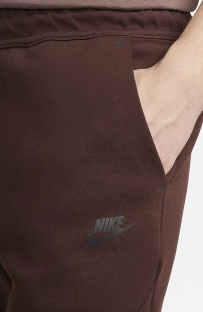 Shop Nike Tech Fleece Jogger Sweatpants In Earth/ Black