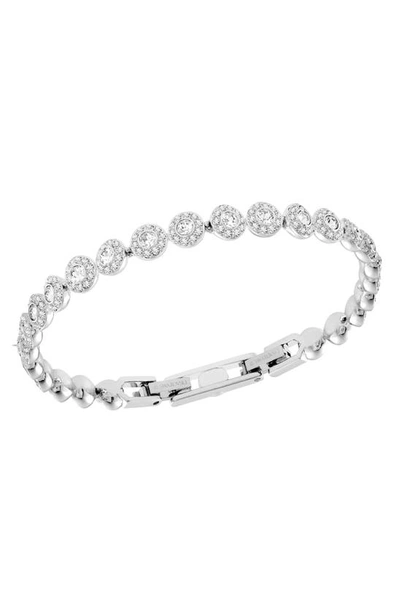 Shop Swarovski Angelic Crystal Line Bracelet In Silver