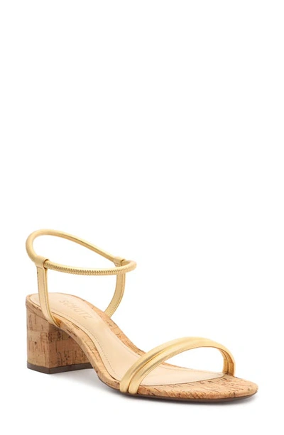 Shop Schutz Gimenez Ankle Strap Sandal In Ouro Claro Orch