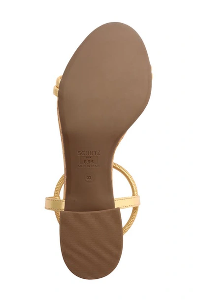 Shop Schutz Gimenez Ankle Strap Sandal In Ouro Claro Orch