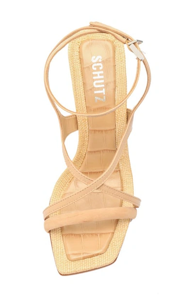 Shop Schutz Nakia Ankle Strap Sandal In True Beige