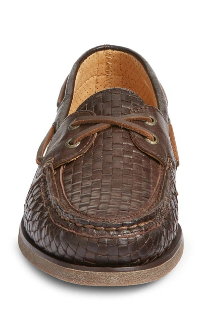 Shop Sperry Authentic Original™ Gold Cup™ Woven Boat Shoe In Amaretto