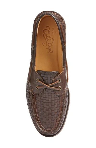 Shop Sperry Authentic Original™ Gold Cup™ Woven Boat Shoe In Amaretto