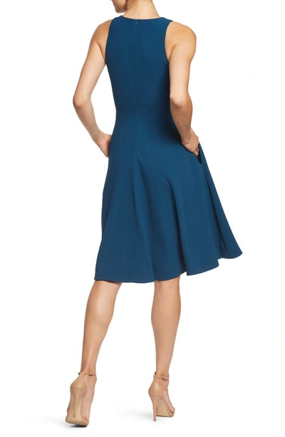Shop Dress The Population Catalina Fit & Flare Cocktail Dress In Peacock Blue