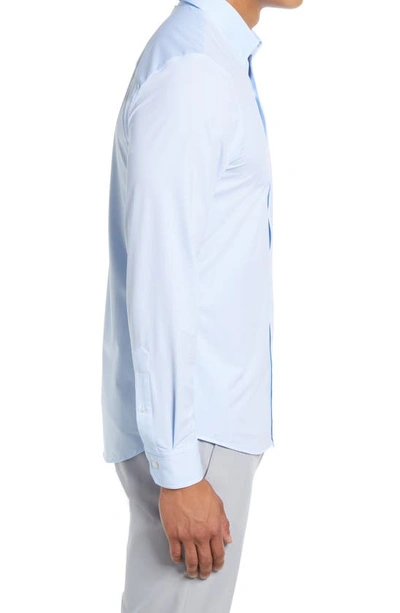 Shop Rhone Commuter Slim Fit Dress Shirt In Blue Stripe