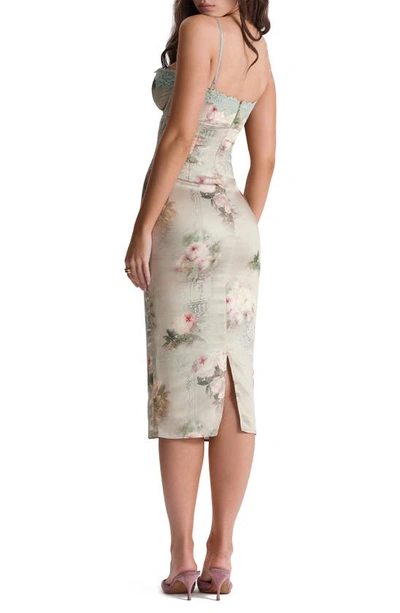 House Of Cb Womens Vintage Floral Venus Floral-print Satin Midi Dress In Vintage