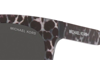 Shop Michael Kors San Marino 52mm Square Sunglasses In Dark Grey
