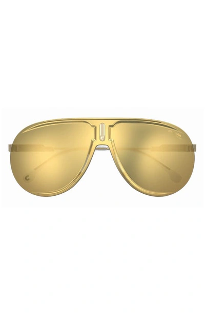 Shop Carrera Eyewear Superchampion 99mm Aviator Sunglasses In Gold/ Multilayer Gold