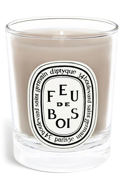Shop Diptyque Feu De Bois (fire Wood) Scented Candle, 2.4 oz In Clear Vessel