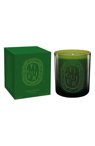Shop Diptyque Figuier (fig Tree) Scented Indoor & Outdoor Candle, 51.3 oz In Green Vessel