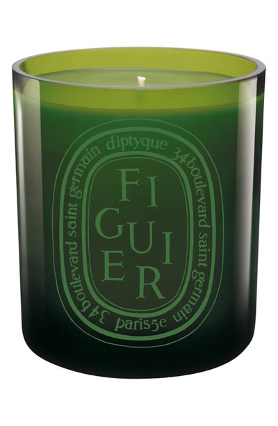 Shop Diptyque Figuier (fig Tree) Scented Indoor & Outdoor Candle, 51.3 oz In Green Vessel