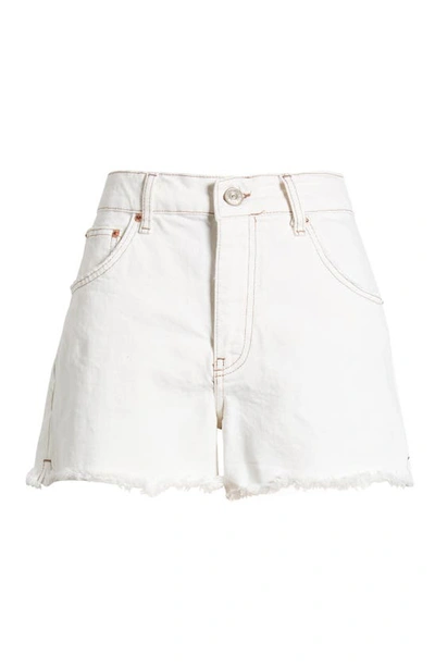 Shop Bdg Urban Outfitters Raw Hem A-line Denim Shorts In White