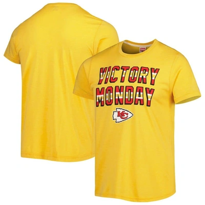 Shop Homage Gold Kansas City Chiefs Victory Monday Tri-blend T-shirt