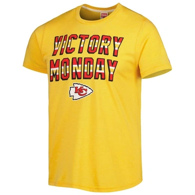 Shop Homage Gold Kansas City Chiefs Victory Monday Tri-blend T-shirt