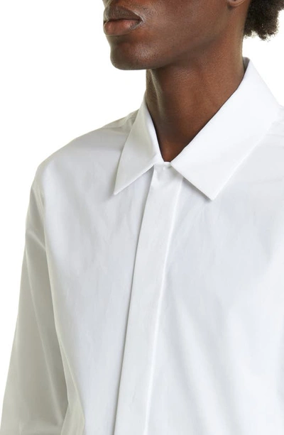 Shop Alexander Mcqueen Organic Cotton Poplin Button-up Shirt In White