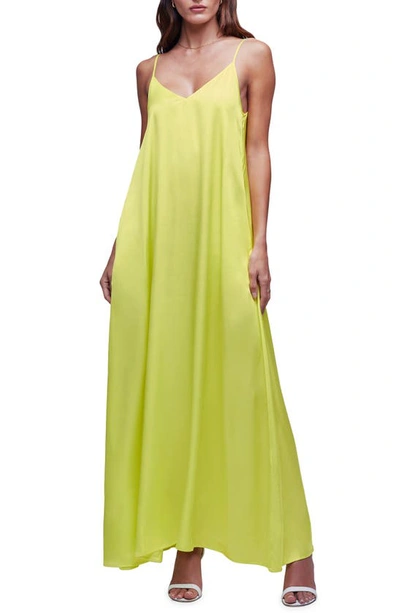 Shop L Agence Hartley Trapeze Slipdress In Lime
