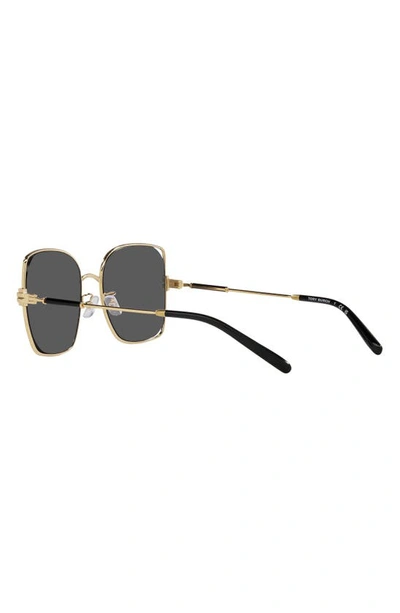 Shop Tory Burch 55mm Square Sunglasses In Shiny Gold
