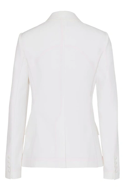 Milly Avery Linen Blazer In Ecru