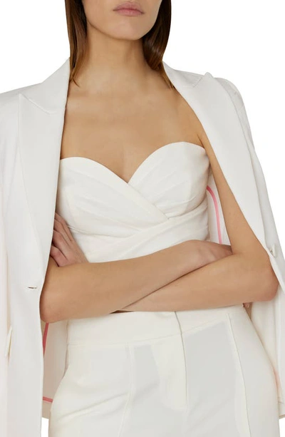 Milly Avery Linen Blazer In Ecru