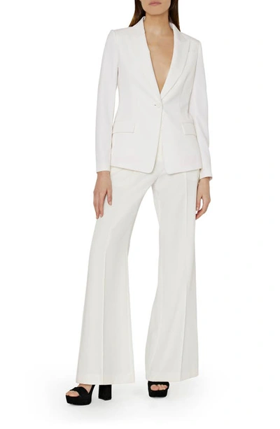 Milly Avery Linen Blazer In Ecru