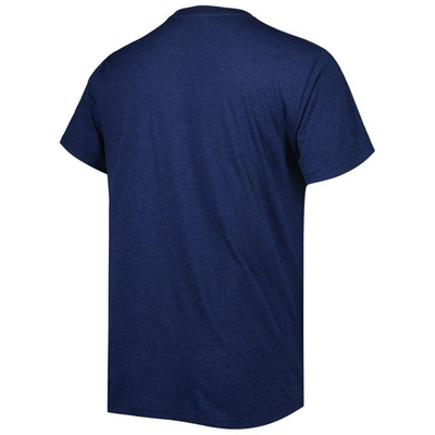 Shop Homage Mac Jones Heathered Navy New England Patriots Nfl Blitz Player Tri-blend T-shirt In Heather Navy