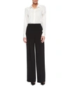 Theory Simmone Admiral Crepe Wide-leg Pants, Black In Black