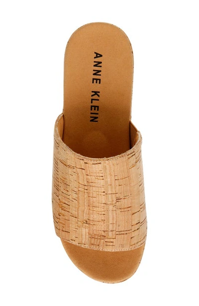 Shop Anne Klein Valentina Platform Wedge Sandal In Natural Cork