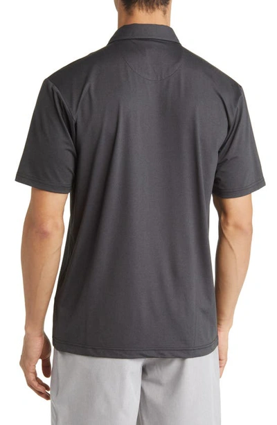 Shop Swannies James Solid Stretch Golf Polo In Black Heather