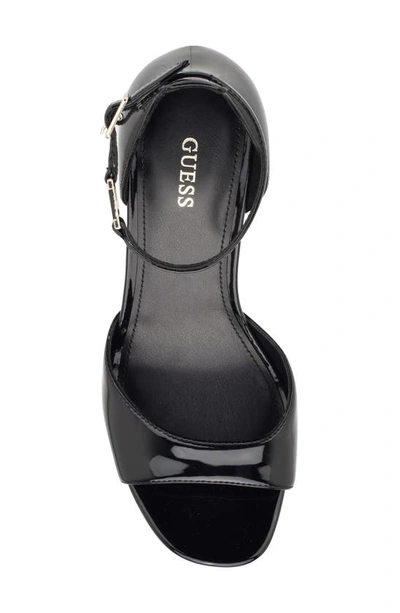 Shop Guess Selima Ankle Strap Platform Sandal In Black