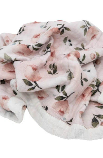 Shop Little Unicorn Organic Cotton Muslin Baby Blanket In Watercolor Floret
