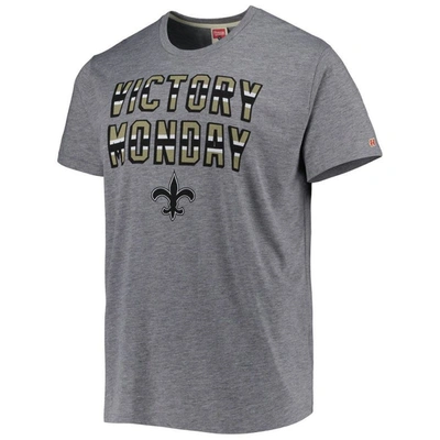 Shop Homage Gray New Orleans Saints Victory Monday Tri-blend T-shirt