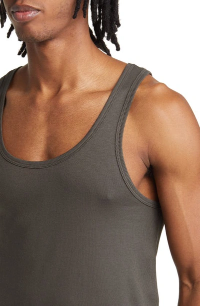 Shop Tom Ford Ribbed Muscle Tank In Military Green