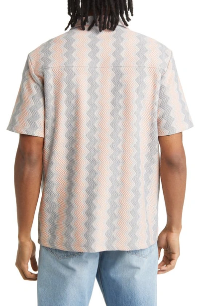 Shop Native Youth Jacquard Camp Shirt In Pink