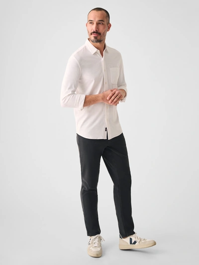 Shop Faherty Sunwashed Knit Shirt (single Pocket) (tall) In White