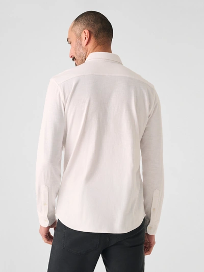 Shop Faherty Sunwashed Knit Shirt (single Pocket) (tall) In White