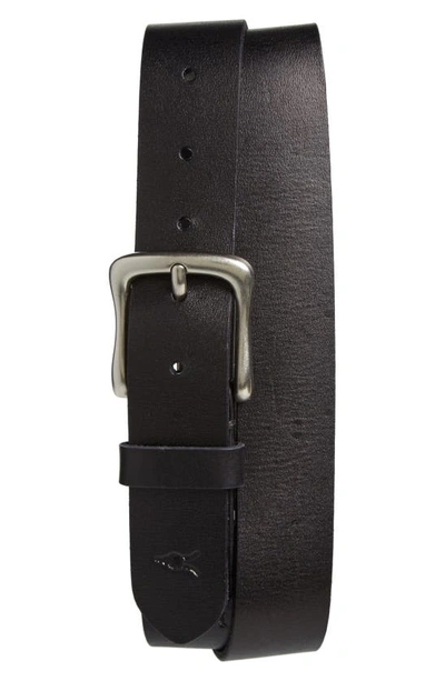 Shop Allsaints Western Leather Belt In Black/ Dull Nickel