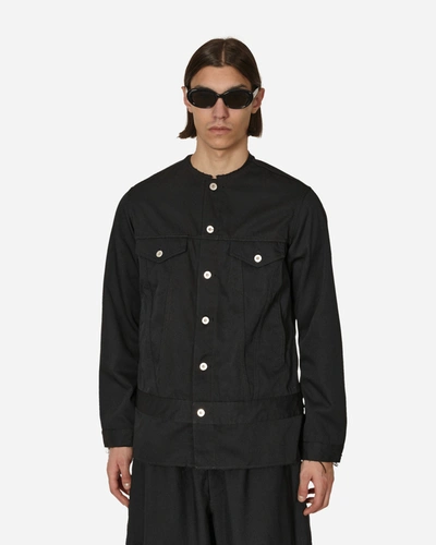 Shop Comme Des Garcons Black Polyester Drill Jacket In Black