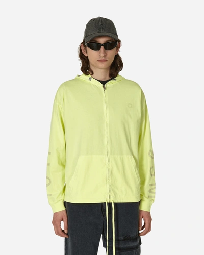 Shop Alyx Lightercap Hood Zip Hooded T-shirt In Yellow