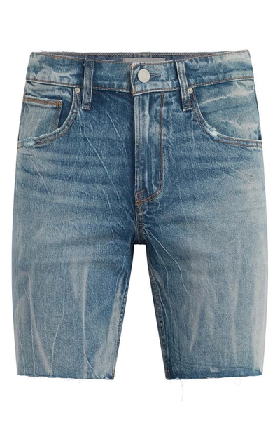 Shop Hudson Kirk Raw Hem Denim Shorts In Extracted Villa