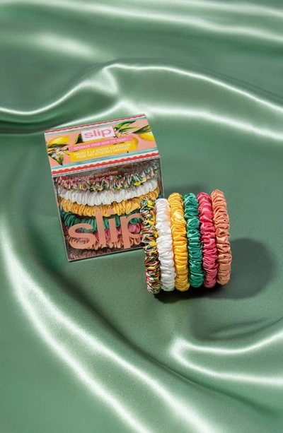 Shop Slip Pure Silk 6-pack Skinny Scrunchies In La Dolce Vita
