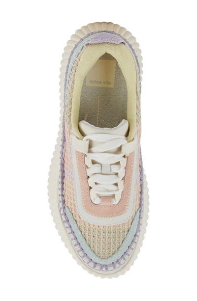 Shop Dolce Vita Dolen Platform Sneaker In Pastel Stripe Knit
