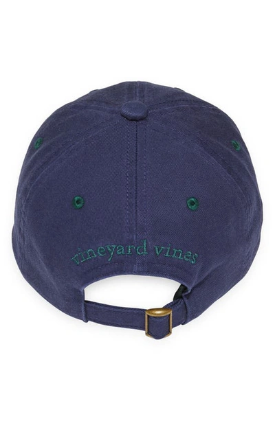 Shop Vineyard Vines Kids' Embroidered Whale Cotton Baseball Cap In Vineyard Navy