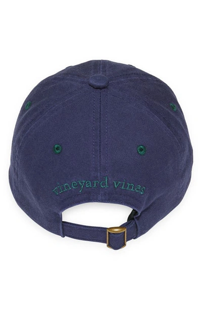 Vineyard Vines Kids' Embroidered Whale Cotton Baseball Cap In Vineyard Navy