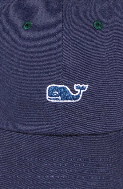 Shop Vineyard Vines Kids' Embroidered Whale Cotton Baseball Cap In Vineyard Navy