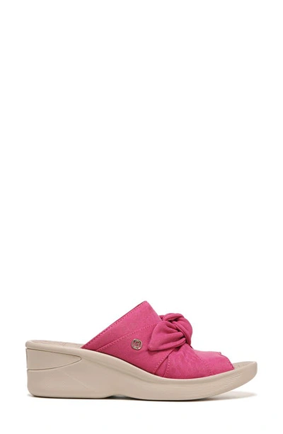 Bzees Smile Ii Wedge Slide Sandal In Pink