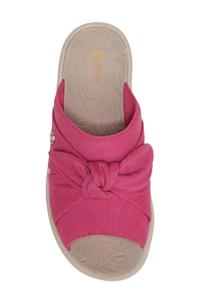 Bzees Smile Ii Wedge Slide Sandal In Pink