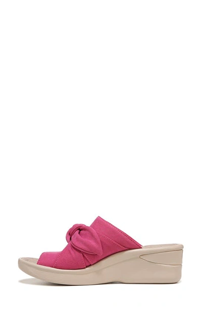 Bzees Smile Ii Wedge Slide Sandal In Pink